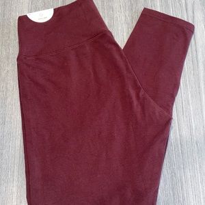 Aerie Offline OG Maroon leggings XL Full length